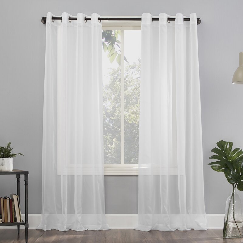 Solid Sheer Grommet Curtain Panels Solid Sheer Grommet Curtain Panels