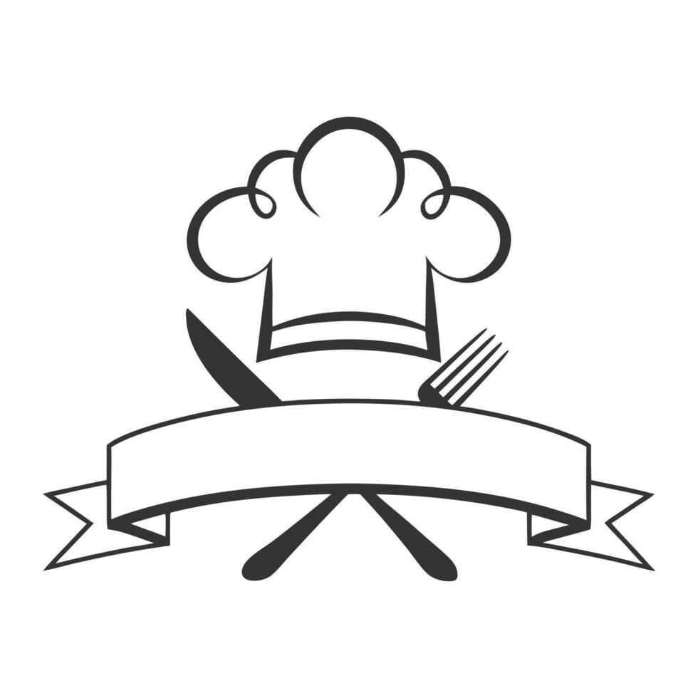 minimalist kitchen logo design vector